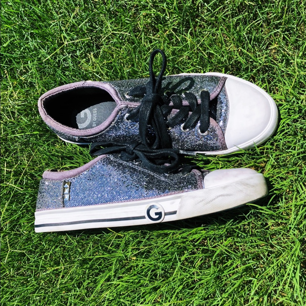 Authentic Guess embellished glitter sneakers
